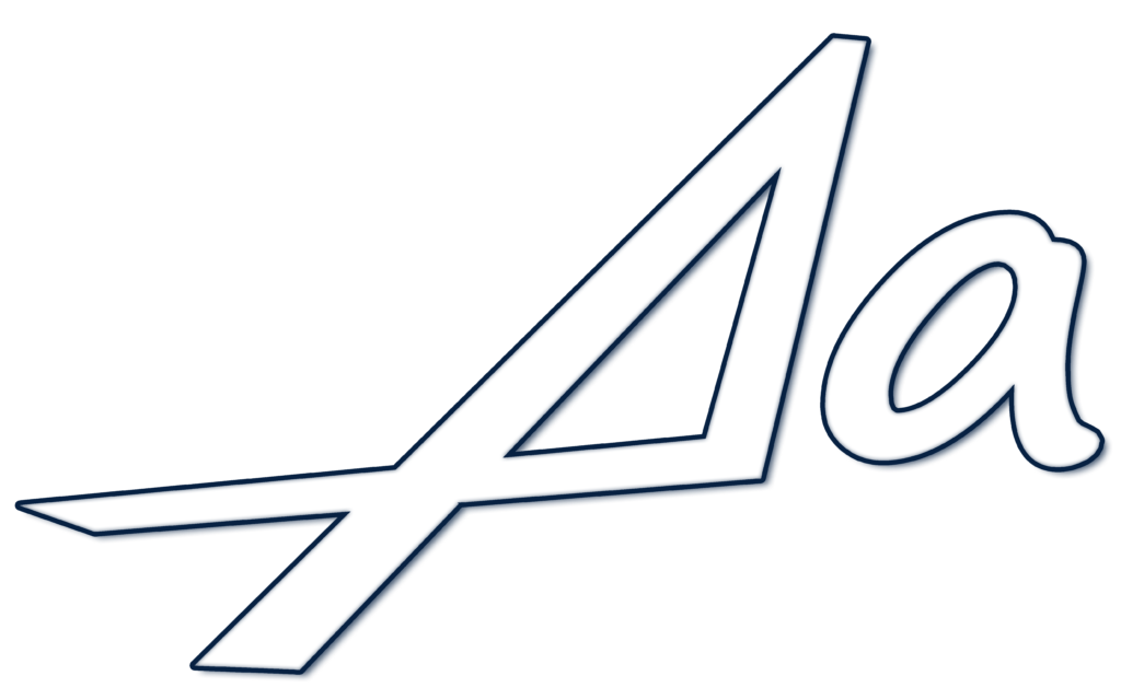 Logotipo del Estudio Aa en blanco